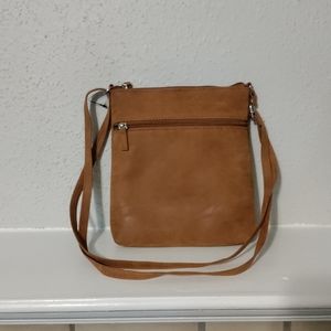 Brown Suede Crossbody Bag